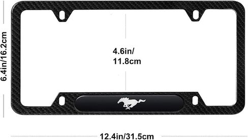 4 Holes License Plate Frames for Land ROVERCarbon Fiber-2 Pack Black Aluminum Metal Rattle Proof Front & Rear Tag License Plate Holders,Stainless Steel Tamper Proof License Plate Screws,for Women&Men in Saudi Arabia