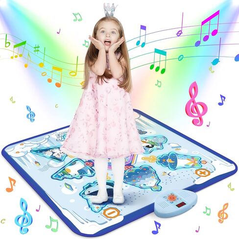 Dance Mat Toys for Girls: 35" Interactive Dancing Game Toy Gift for 3-12 Years Old Girls Boys, Electronic Dance Pad with 9 Challenge Levels, Built in Music, Adjustable Volume, Frozen Snowman Theme in Saudi Arabia