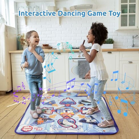 Dance Mat Toys for Girls: 35" Interactive Dancing Game Toy Gift for 3-12 Years Old Girls Boys, Electronic Dance Pad with 9 Challenge Levels, Built in Music, Adjustable Volume, Frozen Snowman Theme in Saudi Arabia