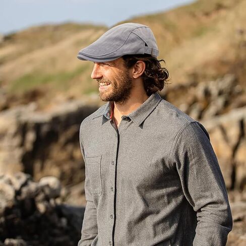 قبعات موزع الصحف للرجال قبعة مسطحة من القطن قابلة للتعديل قابلة للتنفس قبعة أجرة أيرلندية للقيادة والصيد in Kuwait