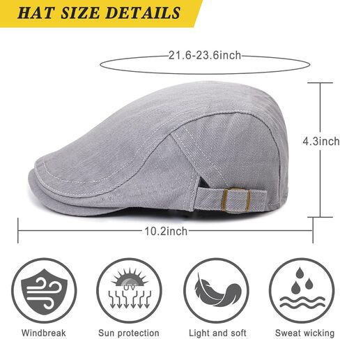 قبعات موزع الصحف للرجال قبعة مسطحة من القطن قابلة للتعديل قابلة للتنفس قبعة أجرة أيرلندية للقيادة والصيد in Kuwait