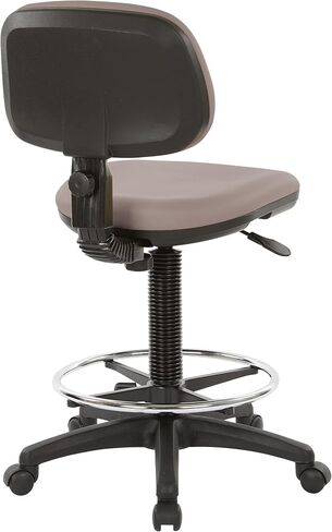 Office Star DC Series Adjustable Drafting Chair with Foot Ring and Sculptured Foam Seat, Dillon Blue Faux Leather in Saudi Arabia