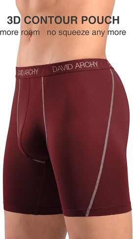 DAVID ARCHY Mens Underwear Quick Dry Boxer Briefs Sports Breathable Underwear in 3 Pack No Fly in Saudi Arabia