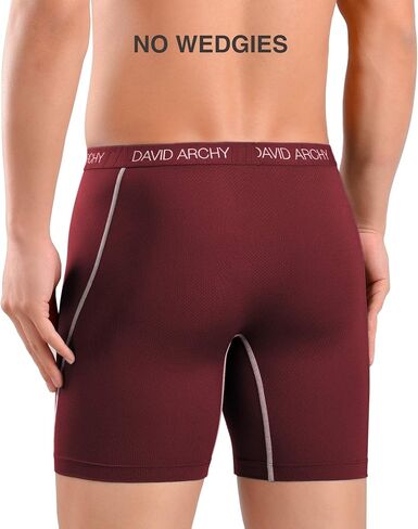 DAVID ARCHY Mens Underwear Quick Dry Boxer Briefs Sports Breathable Underwear in 3 Pack No Fly in Saudi Arabia