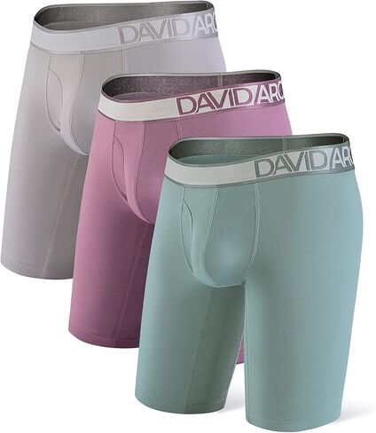 DAVID ARCHY Mens Underwear Quick Dry Boxer Briefs Sports Breathable Underwear in 3 Pack No Fly in Saudi Arabia