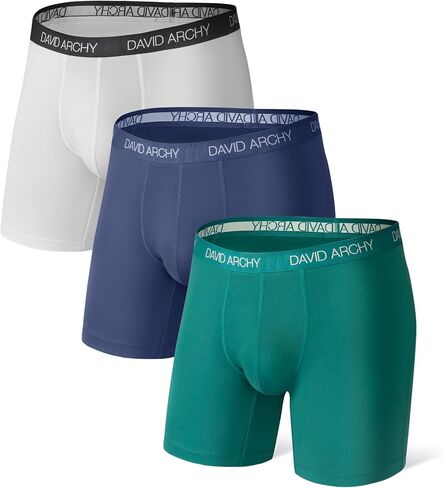 ملابس داخلية رجالي من DAVID ARCHY سريعة الجفاف، ملابس داخلية رياضية قابلة للتنفس في 3 قطع بدون طيران in Kuwait