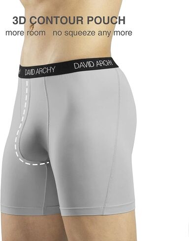 ملابس داخلية رجالي من DAVID ARCHY سريعة الجفاف، ملابس داخلية رياضية قابلة للتنفس في 3 قطع بدون طيران in Kuwait