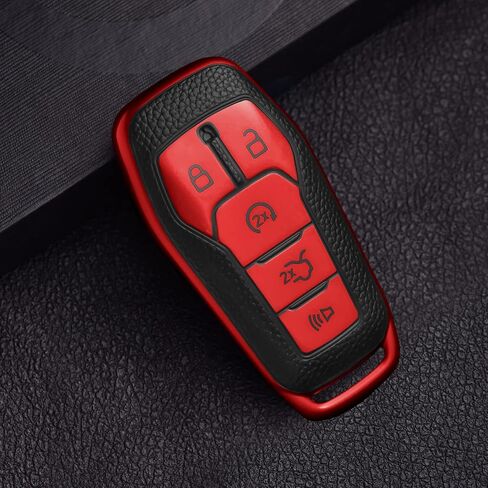 ELOHEI Soft TPU Car Key Fob Case Cover for Ford,Compatible with Ford F150 Explorer 2013-2016 Ford Fusion 2015-2017 Ford Mustang Edge Lincoln MKZ MKC MKX 5 buttons Smart Key in Saudi Arabia