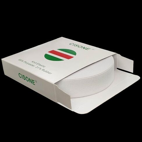 بكرة مطاطية متماسكة مقاس 1 بوصة، شريط مطاطي أسود ثقيل مطاطي عالي المرونة بطول 10 ياردات in Kuwait
