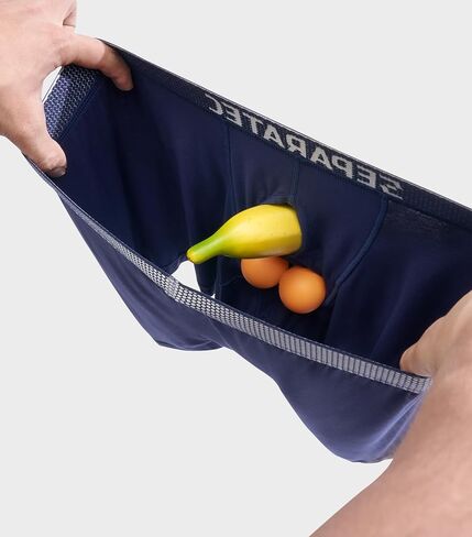 Separatec Men’s Underwear Moisture Wicking Rayon Boxer Briefs for Men, Ball Support Pouch Underwear Multiple in Saudi Arabia