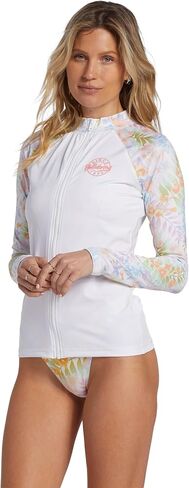 Billabong Women's Standard Core Long Sleeve Zip Front Rashguard in Saudi Arabia