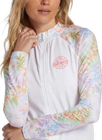 Billabong Women's Standard Core Long Sleeve Zip Front Rashguard in Saudi Arabia