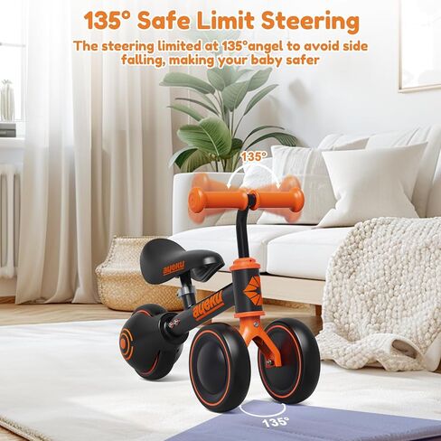 AyeKu Baby Balance Bike for 1 Year Old Boys Girls 12-24 Month Toddler Balance Bike, 4 Wheels Toddler First Bike, First Birthday Gifts in Kuwait