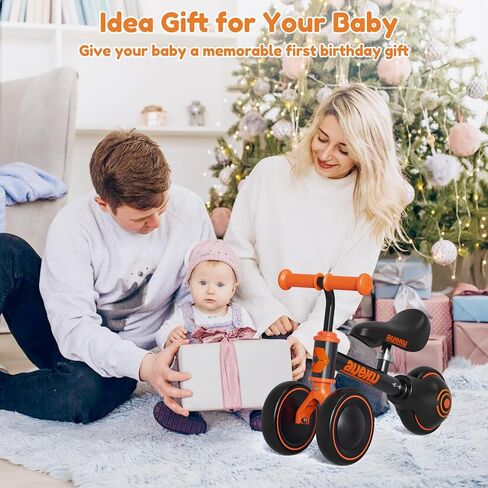 AyeKu Baby Balance Bike for 1 Year Old Boys Girls 12-24 Month Toddler Balance Bike, 4 Wheels Toddler First Bike, First Birthday Gifts in Kuwait