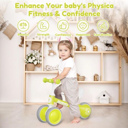 دراجة أطفال AyeKu، ألعاب لطيفة للأطفال الصغار من عمر 12 إلى 36 شهرًا، دراجة توازن للأولاد والبنات بعمر سنة واحدة لتدريب الطفل من الوقوف إلى الجري، أفضل الهدايا للأطفال في عيد ميلادهم بعمر عام واحد. in Kuwait