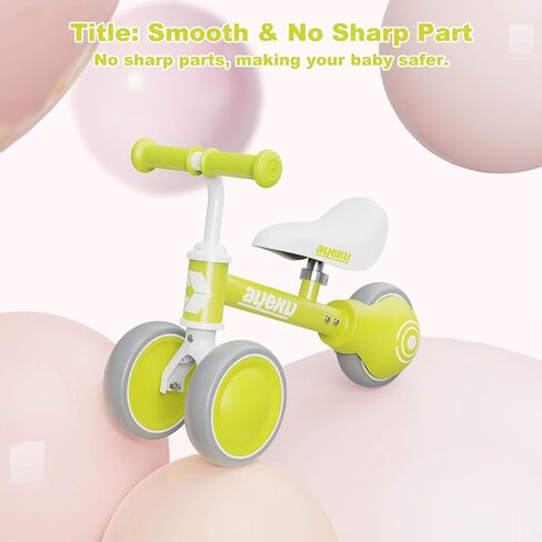 دراجة أطفال AyeKu، ألعاب لطيفة للأطفال الصغار من عمر 12 إلى 36 شهرًا، دراجة توازن للأولاد والبنات بعمر سنة واحدة لتدريب الطفل من الوقوف إلى الجري، أفضل الهدايا للأطفال في عيد ميلادهم بعمر عام واحد. in Kuwait