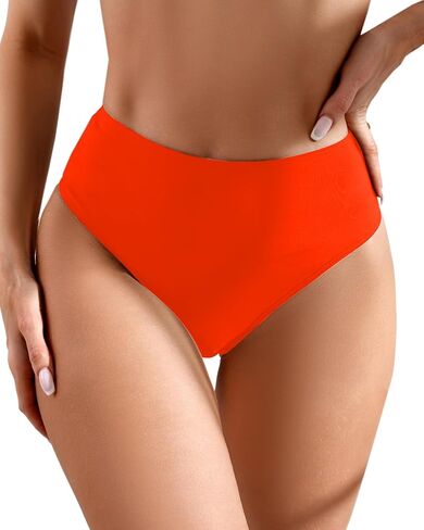Women's Sexy High Waisted High Cut Cheeky Thong Bikini Swimsuit Bathing Suit Bottoms in Saudi Arabia