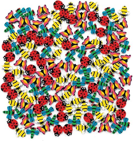 Insect Bug Erasers - 144 Pc Bee Butterfly Ladybug Dragonfly Shaped Mini Eraser Mix in Kuwait