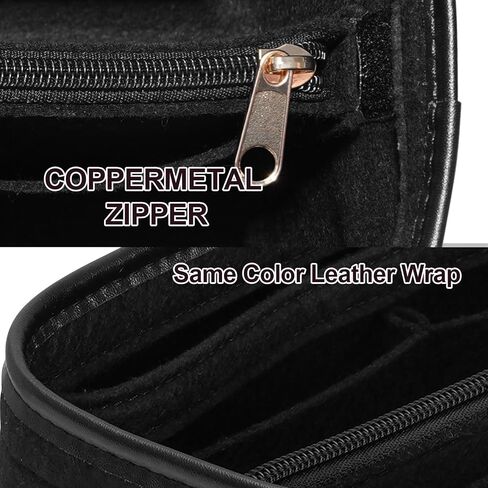 Purse Organizer Insert, Felt Bag Organizer with Metal Zipper, Tote Bag Organizer Insert with 6 Sizes, Compatible with Neverful Speedy Tote and More in Saudi Arabia