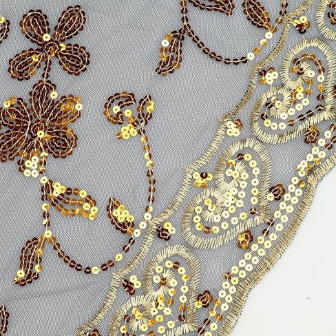 L'VOW Glittering 1920s Scarf for Women Mesh Sequin Wedding Cape Fringed Evening Shawl Wrap in Kuwait