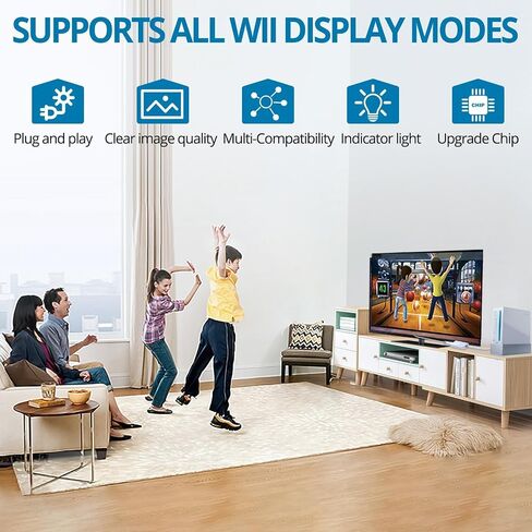 محول AUTOUTLET Wii إلى HDMI 1080P مع كابل HDMI عالي السرعة بطول 6 أقدام Wii2 HDMI محول إخراج الفيديو والصوت مع مقبس صوت 3.5 مم، يدعم جميع شاشات Wii 720P، NTSC، متوافق مع جهاز عالي الدقة بالكامل in Saudi Arabia