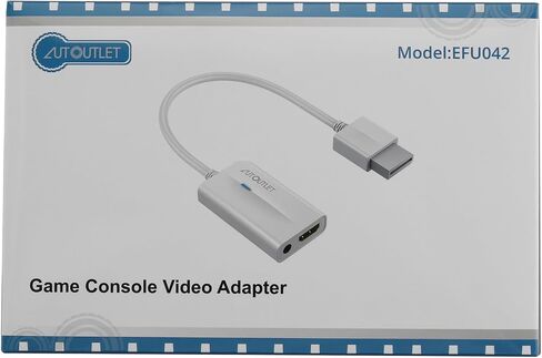 محول AUTOUTLET Wii إلى HDMI 1080P مع كابل HDMI عالي السرعة بطول 6 أقدام Wii2 HDMI محول إخراج الفيديو والصوت مع مقبس صوت 3.5 مم، يدعم جميع شاشات Wii 720P، NTSC، متوافق مع جهاز عالي الدقة بالكامل in Saudi Arabia