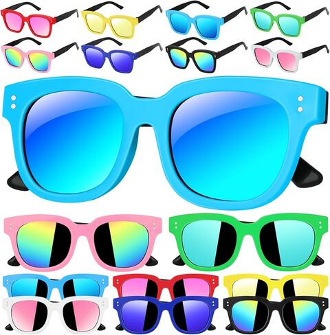 نظارات شمسية للأطفال من tepsmigo هدايا الحفلات - 24 حزمة من النظارات الشمسية للأطفال بكميات كبيرة للأولاد والبنات - نظارات شمسية للحفلات للأطفال وحفلات أعياد الميلاد، ومستلزمات حفلات التخرج، وهدايا حقيبة جودي، وهدايا حفلات حمام السباحة على الشاطئ in Kuwait
