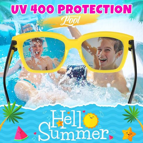 نظارات شمسية للأطفال من tepsmigo هدايا الحفلات - 24 حزمة من النظارات الشمسية للأطفال بكميات كبيرة للأولاد والبنات - نظارات شمسية للحفلات للأطفال وحفلات أعياد الميلاد، ومستلزمات حفلات التخرج، وهدايا حقيبة جودي، وهدايا حفلات حمام السباحة على الشاطئ in Kuwait