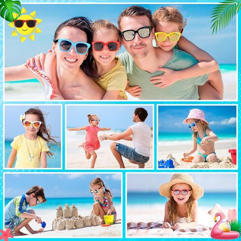 نظارات شمسية للأطفال من tepsmigo هدايا الحفلات - 24 حزمة من النظارات الشمسية للأطفال بكميات كبيرة للأولاد والبنات - نظارات شمسية للحفلات للأطفال وحفلات أعياد الميلاد، ومستلزمات حفلات التخرج، وهدايا حقيبة جودي، وهدايا حفلات حمام السباحة على الشاطئ in Kuwait