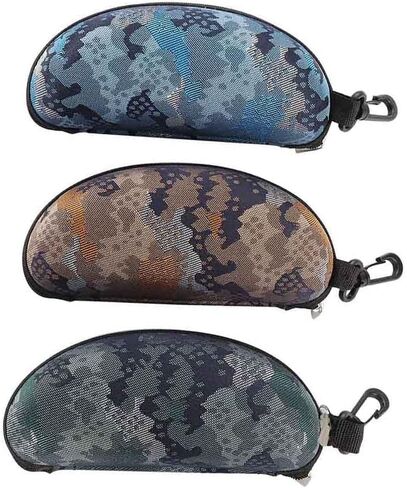 3PCS Camouflage Eyeglasses Case,Portable Zipper Eyeglasses Box Reading Glasses Holder Vintage Sunglasses Holder in Saudi Arabia
