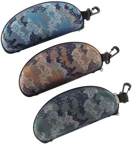 3PCS Camouflage Eyeglasses Case,Portable Zipper Eyeglasses Box Reading Glasses Holder Vintage Sunglasses Holder in Saudi Arabia