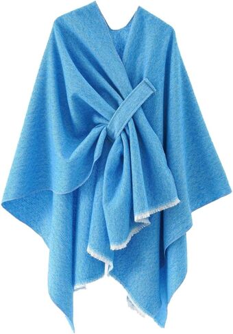 Women's Shawls Wrap Poncho Soft Capes Open Front Cardigan Large Blanket Wraps Cashmere Knitted Cloak Cardigan Warm in Saudi Arabia
