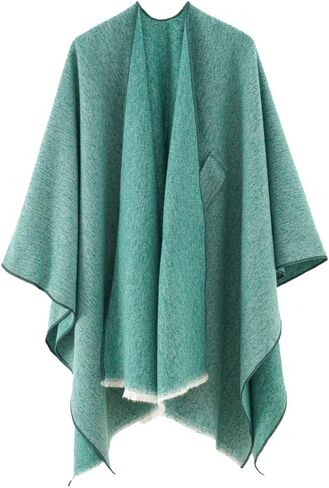 Women's Shawls Wrap Poncho Soft Capes Open Front Cardigan Large Blanket Wraps Cashmere Knitted Cloak Cardigan Warm in Saudi Arabia