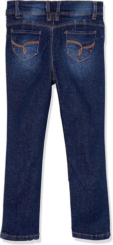 YMI Toddler Girl Adjustable Waistband Snap Button Lightly Distressed Skinny Jean in Saudi Arabia