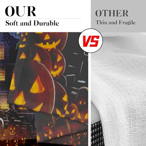 Arttown Halloween Black Cat Kitchen Window Curtains and Valances Set 36 Inch, Pumpkin Ghost Witch Short Tier Curtain for Cafe Living Room Bathroom, Spooky Halloween 3 Pieces Set Kitchen Decor in Kuwait