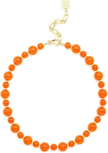ZENZII Multi-size Glass Beaded Collar Necklace in Kuwait