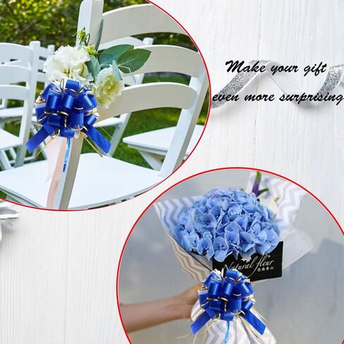 6 Pieces Black Bows for Gift Wrapping Pull Bow Ribbon Pull Bows for Christmas Wedding Baskets Valentine's Day Bows 6 inch Pull Bow for Gift Wrapping (Black) in Kuwait