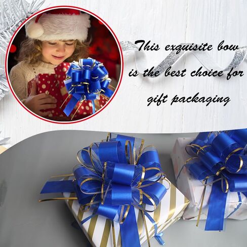 6 Pieces Black Bows for Gift Wrapping Pull Bow Ribbon Pull Bows for Christmas Wedding Baskets Valentine's Day Bows 6 inch Pull Bow for Gift Wrapping (Black) in Kuwait