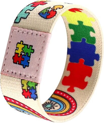 Nanafast Autism Awareness Bracelet - Colorful Elastic Wristband for Women & Men in Saudi Arabia
