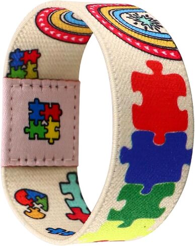 Nanafast Autism Awareness Bracelet - Colorful Elastic Wristband for Women & Men in Saudi Arabia