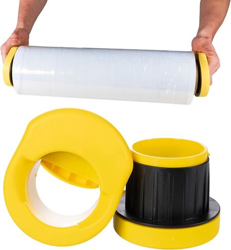 IDL Packaging W-562 Stretch Wrap Dispenser for 3" core Film Rolls - 3 Pairs of Plastic Handles with a Tension Adjusting Button - Durable Plastic Wrap Holder with a Comfortable Grip in Saudi Arabia