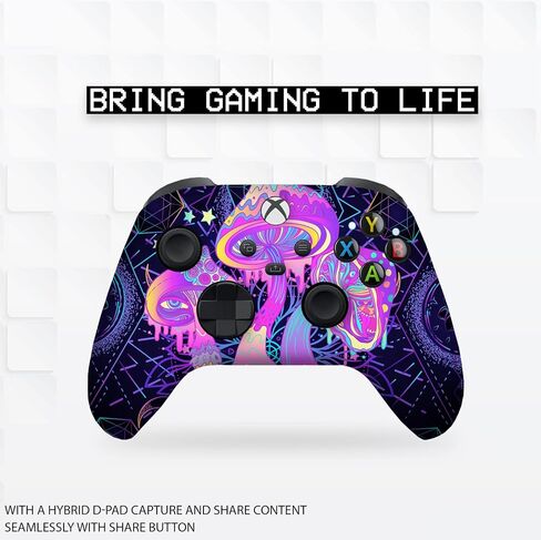وحدة تحكم لاسلكية مخصصة لـ Psychedelic Mushrooms لأجهزة Xbox من BCB. وحدة تحكم Xbox الأصلية متوافقة مع وحدة تحكم Xbox One / Series X & S. مخصصة مع طباعة نقل المياه (وليس الجلد) in Kuwait