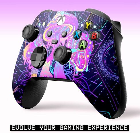وحدة تحكم لاسلكية مخصصة لـ Psychedelic Mushrooms لأجهزة Xbox من BCB. وحدة تحكم Xbox الأصلية متوافقة مع وحدة تحكم Xbox One / Series X & S. مخصصة مع طباعة نقل المياه (وليس الجلد) in Kuwait