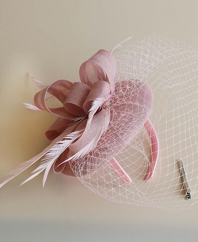 Fascinators Hats Women Pillbox Hat Feathers Derby Headband Wedding Headwear Tea Party Hair Clip 20s 50s Top Hat in Saudi Arabia
