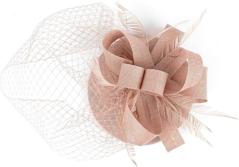Fascinators Hats Women Pillbox Hat Feathers Derby Headband Wedding Headwear Tea Party Hair Clip 20s 50s Top Hat in Saudi Arabia