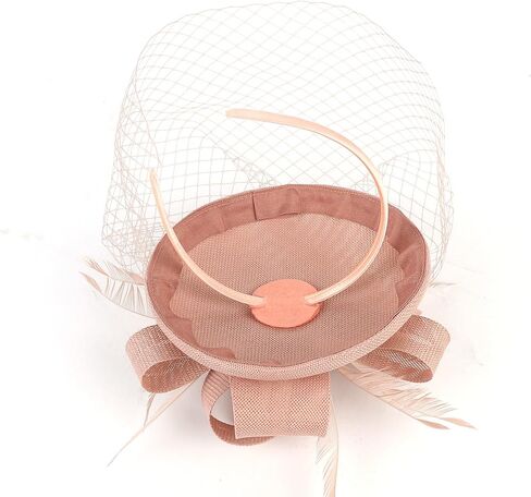 Fascinators Hats Women Pillbox Hat Feathers Derby Headband Wedding Headwear Tea Party Hair Clip 20s 50s Top Hat in Saudi Arabia