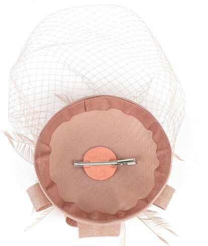 Fascinators Hats Women Pillbox Hat Feathers Derby Headband Wedding Headwear Tea Party Hair Clip 20s 50s Top Hat in Saudi Arabia