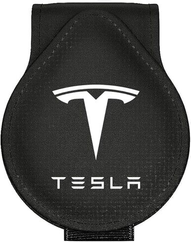 Sunglasses Holder Compatible with Tesla Model Y 3 X S Cybertruck Leather Magnetic Glasses Mount Holder Eyeglasses Sunglasses Clip Visor Sunglass Holder Accessories Gifts for Owners (Black) in Saudi Arabia