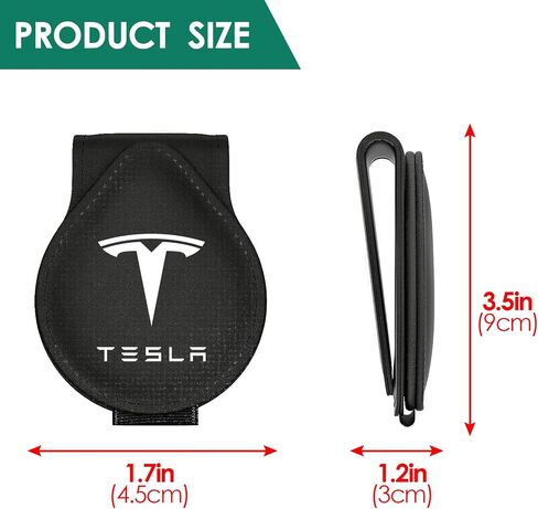 Sunglasses Holder Compatible with Tesla Model Y 3 X S Cybertruck Leather Magnetic Glasses Mount Holder Eyeglasses Sunglasses Clip Visor Sunglass Holder Accessories Gifts for Owners (Black) in Saudi Arabia