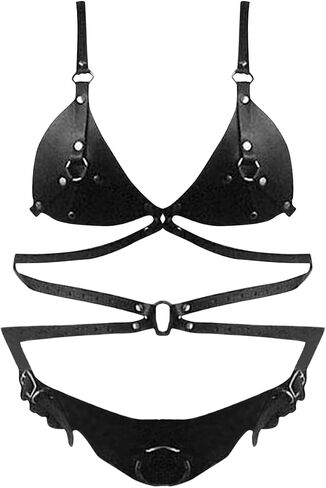 Punk Leather Body Harness Gothic Garter Belts Skinny Adjustable Waist Belts for Party Women and Girls in Saudi Arabia